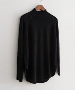 ニット・セーター | ニット レディース 秋冬 厚手 トップス セーター 秋服コーデ 長袖 ブランド裾 不規則 スリット ゆったり ニットセーター 大人 上品 ハイネック 無地 30代