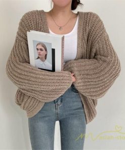 カーディガン | ニット2022秋冬 レディース 羽織り アウター パフスリーブ 長袖 セーター ニット 大人 通学通勤 20代50代 無地 トップス