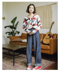 在庫ある | ブラウスレディースシャツ ファッションシャツ プリント花柄シャツブラウス 長袖 Vネック 春夏秋衣装 通学通勤 おしゃれ 着痩せ OL 体型カバー ゆったり 薄手