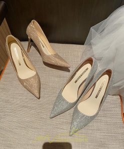 パンプス | 痛くない ハイヒール 4cm6cm8cm8cm ポインテッドトゥ 通勤 脱げない シャンパン シルバー 走れる レディース OL 20.5-26.5cm 通勤 春 ビジネス