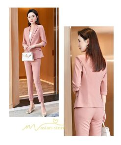 パンツスーツ | パンツスーツ夏レディースパンツセット ジャケット+パンツ 冷房対策テーラードジャケット ビジネス リクルート ビジネス OL テーラード 上品 フォーマル 着痩せ