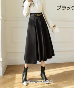 スカート | ロング秋 冬 レディース ボトムス ロング フレアAライン プリーツ 30代 40代 50代  ラシャ 送料無料 暖か 2022年秋冬 通勤 通学