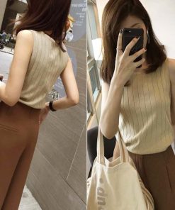 ニット・セーター | ニット サマーニット 春 無地 トップス リブニット タンクトップ レディース