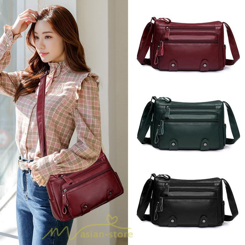 女性用バッグ | ショルダーバッグ レディース 斜めがけ カジュアル 多機能 バッグ 収納力アップ 防水 合皮バッグ シンプル 大人っぽ おしゃれ かわいい 軽量 肩掛け PUレザー