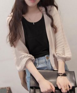 カーディガン | 薄手 大人 透け感 ゆったり 防寒 リブ ボリューム袖 オフィス 羽織 ドルマン トップス レディース