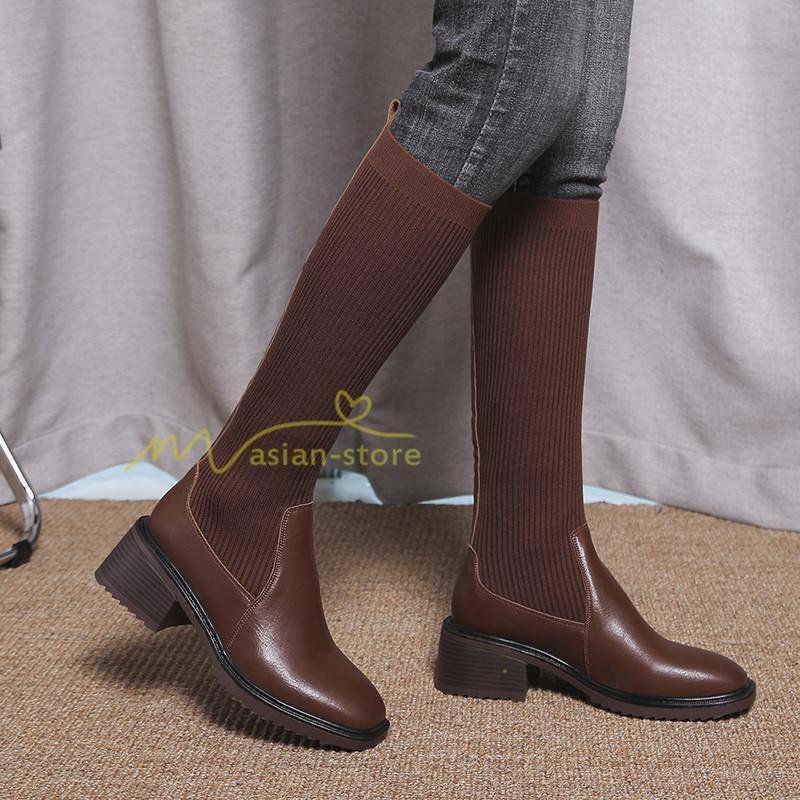 ロングブーツ | ブーツ ヒール カジュアル レディース 靴 シューズ お出かけ 秋冬 ロング丈ブーツ ジョッキーブーツ 春秋冬 美脚 黒靴 太ヒール 大人