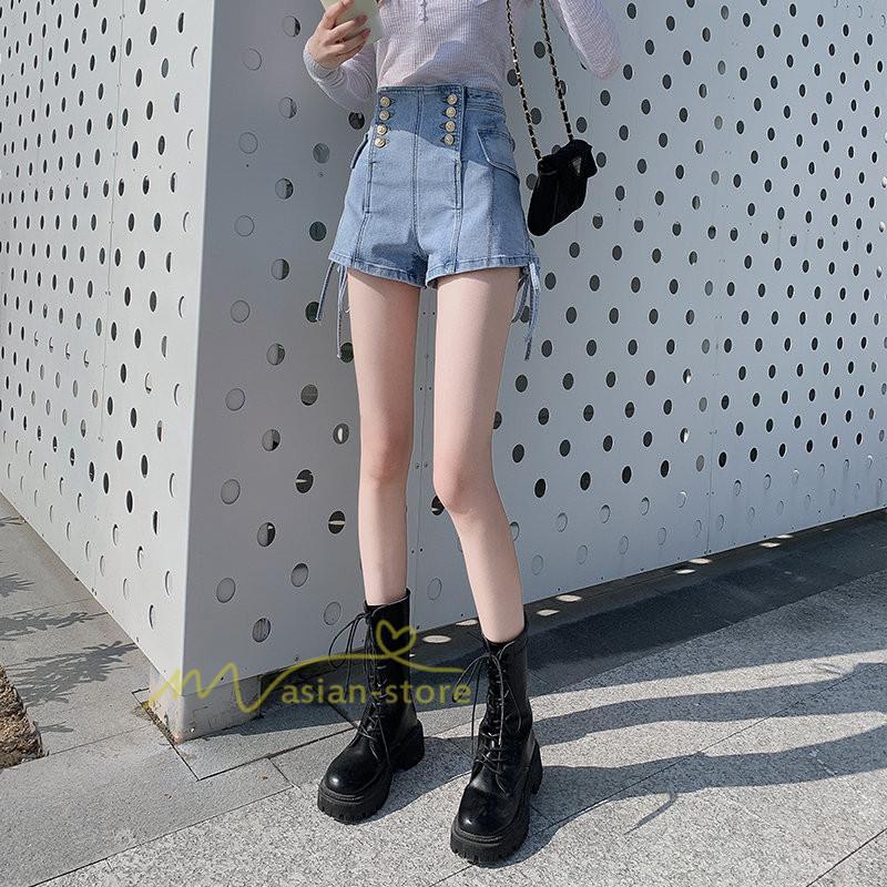 ショートパンツ | ゆったり Aライン デニム デニムパンツ ショートデニム ショーパン 短パン ショート丈 膝上 カジュアル 通勤通学 上品 20代30代40代 お出かけ