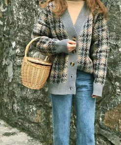 ニット・セーター | チェック柄 カーディガン レディース