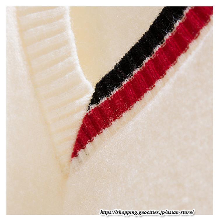 ベスト | ニットレディース トップス Vネック タンクトップ ノースリーブ 袖なし インナー ニット レイヤード風 20代30代 重ね着風 女ニット セーター