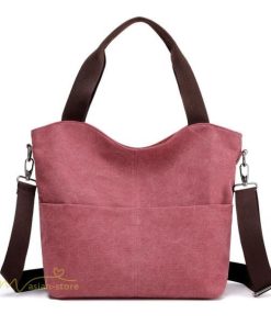 女性用バッグ | ショルダーバッグ レディース 斜め掛け A4 大きめ 肩掛け トートバッグ ハンドバッグ 大容量 エコバッグ 収納 シンプル キャンバス 丈夫 カジュアル 通学 通勤