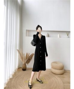 ニットワンピース | レディース ワンピース 冬 長袖 秋冬 ニット 20代 30代 40代 50代 Vネック かわいい おしゃれ 大人可愛い 着痩せ 綺麗