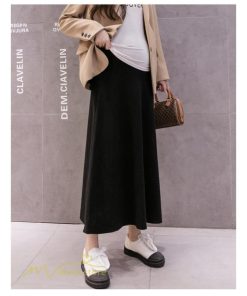 スカート | マタニティレディース 妊婦服 無地 着痩せ ハイウエスト カジュアル Aライン産前産後 体型カバー マタニティウェア ウエスト調整