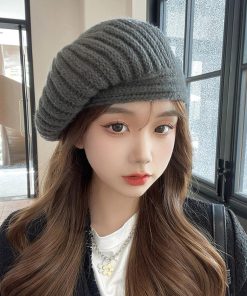 ベレー帽 | リブ編みニットニットキャップ