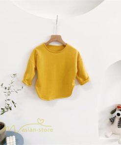 衣装 服 | Tシャツ 2021新作 子供 キッズTシャツ 韓国風 長袖 無地 ストライプ クルーネック おしゃれ 可愛い シンプル アウトドア 8色 お出かけ 男女兼用 春物 着回し