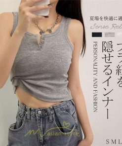 キャミ・タンク | キャミソール レディース トップス ノースリーブ ファッション 韓国風 きれいめ お出かけ ニット 夏 無地 インナー ゆったり デート ナチュラル