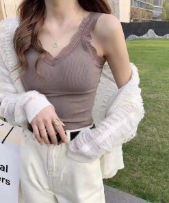 キャミソール | タンクトップス カップ付き リブインナー