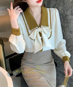 シャツ・ブラウス | ブラウス レディース 長袖 ブラウスシャツ ボウタイ フォーマル チュニック 大人 春 夏 春夏 フォーマル スーツ トップス 20代 ママ 母 30代 リボン付き OL
