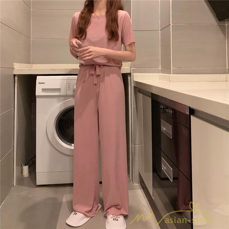 パジャマ ルームウェア | パジャマ レディース 夏 半袖 ルームウェア 涼しい 部屋着 ナイトウェア 寝間着 上下セット 薄手パジャマ 柔らかく軽い薄手の快適Tシャツパジャマ 部屋着