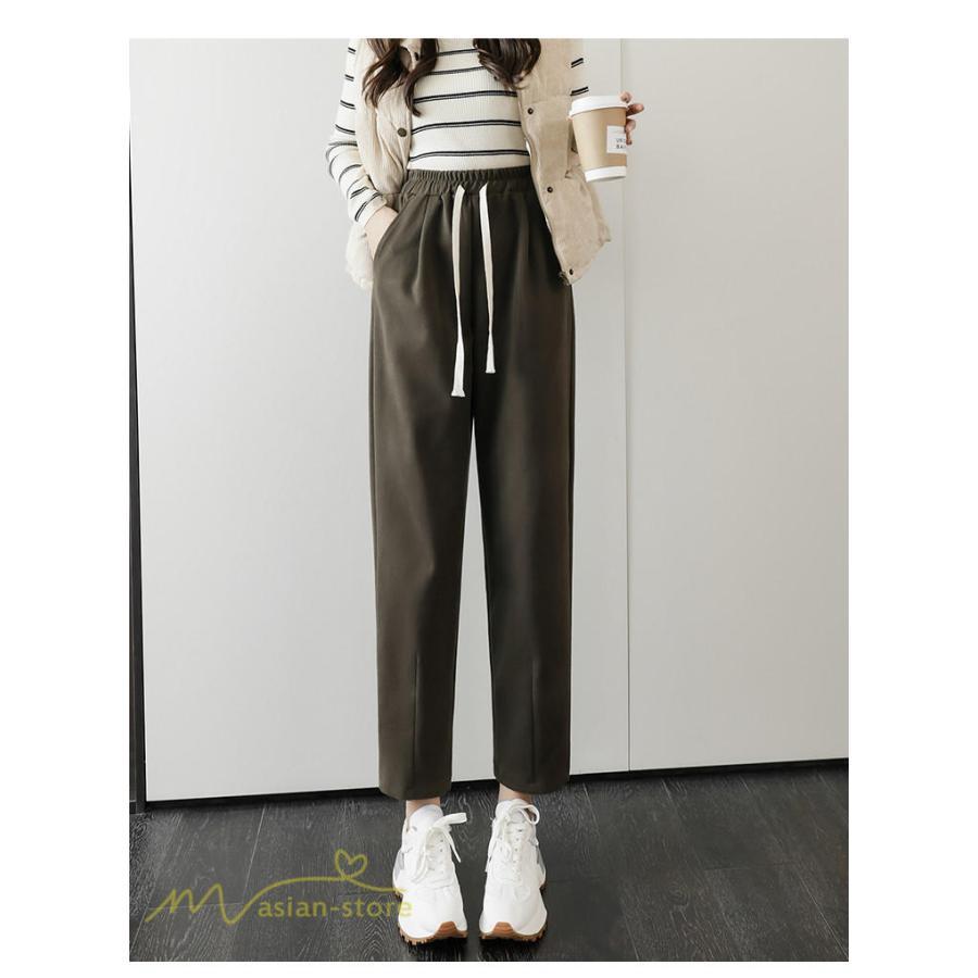 チノ・テーパード・ジョガー・スキニーパン | パンツ レディース テーパードパンツ 秋 冬 新作 ビジネスパンツ ロング丈 ラシャ 秋冬コーデ ウエストゴム カジュアル スウェットパンツ 着痩せ 通勤 通学