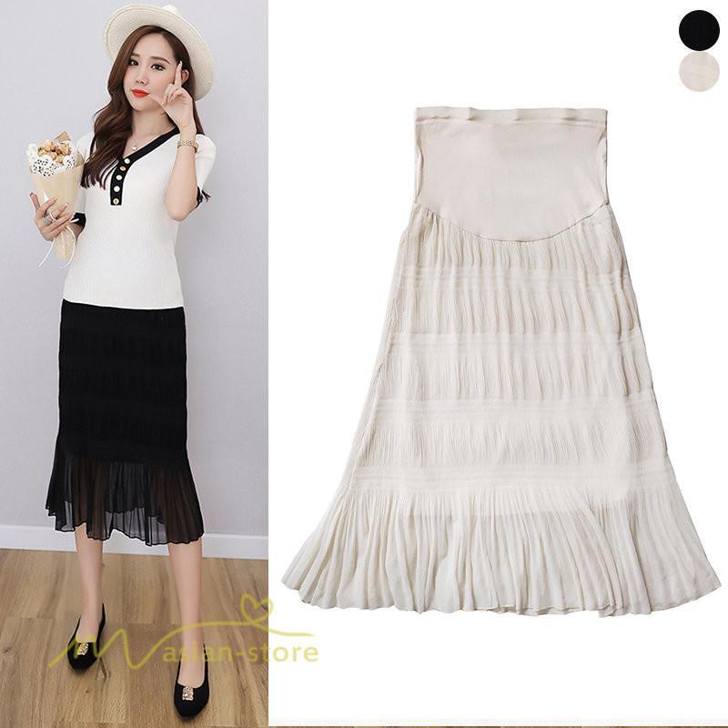 スカート | マタニティレディース Aラインロング丈 マタニティウェア 妊婦服 カジュアル 体型カバー 春 夏 ゆったり マタニティ ウエスト調整