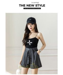 ショートパンツ | パンツ 無地 ベルト 美脚 カジュアル シンプル レディース 春 夏 新作 2022 ボトムス 短パン ゆったり ズボン 日常 お出かけ