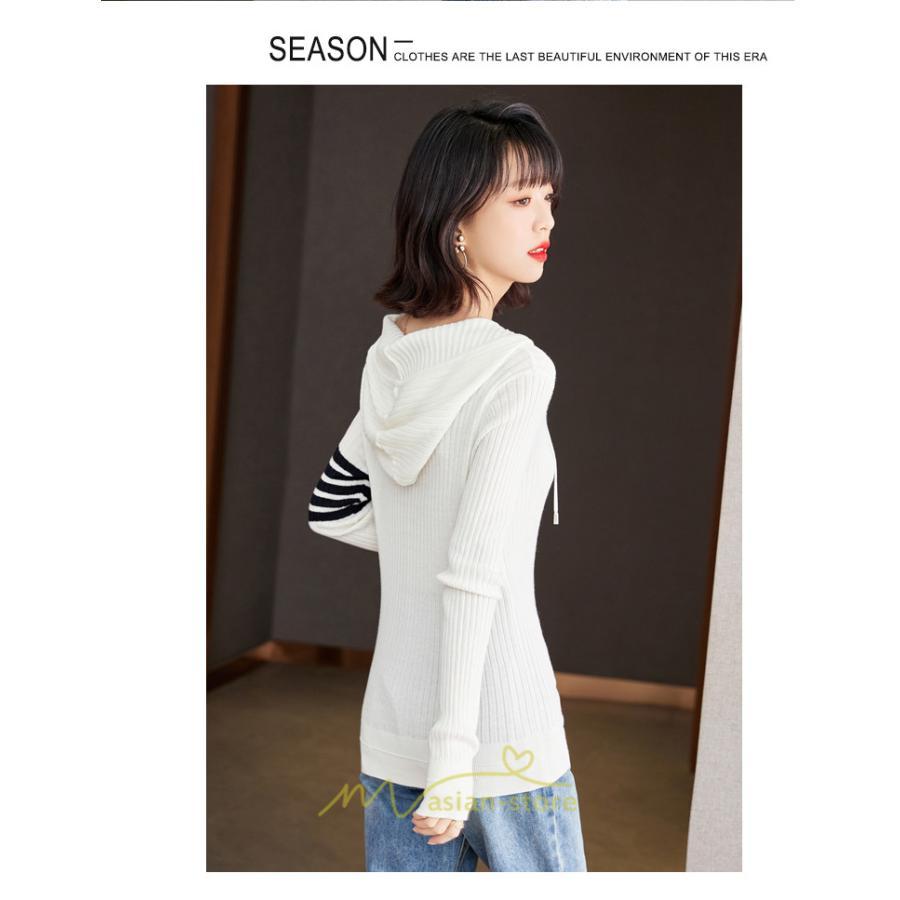 ニット・セーター | カーディガン レディース ニット 上品 カーデ ジャケット シンプル 長袖 秋 冬 秋冬 大人 レトロ風 着痩せ ウール 通勤 カジュアル フード付き 楽チン