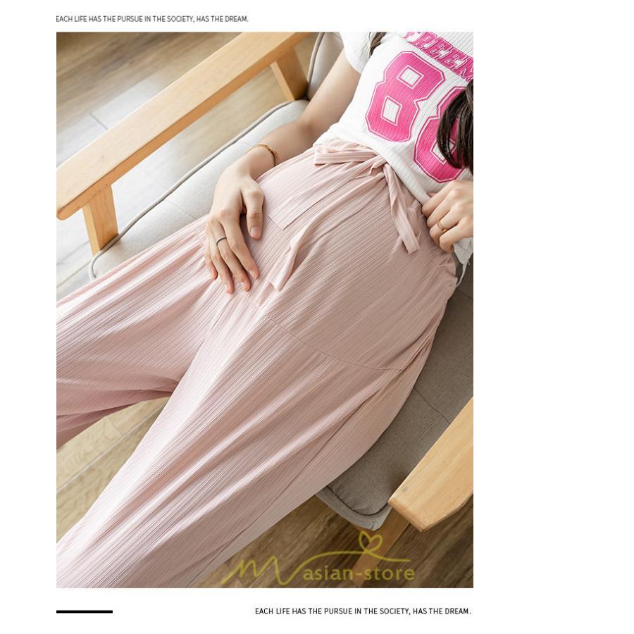 パンツ レギンス | 夏マタニティパンツ ワイドパンツ 涼感 ひんやり ウエストゴム 産前産後 妊婦 妊娠 無地 お腹包む 柔らか 夏パンツ 落ち感 マタニティ ママ ゆったり