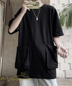 Tシャツ | メンズ 無地 カットソー 半袖 クルーネック カジュアル ポケット 半袖大きいサイズ 着回し 夏新作 サマー ルームウェア ゆったり トップス
