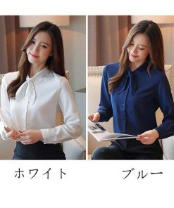 シャツ・ブラウス | シフォンシャツ ブラウス リボン レディース ビジネス フォーマル 通勤OL シンプル ファッション トレンド 大人 気質 事務服 着回し 大人 カジュアル 面接