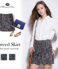 タイトスカート | ツイード スカート 台形スカート ミニスカート ハイウエスト