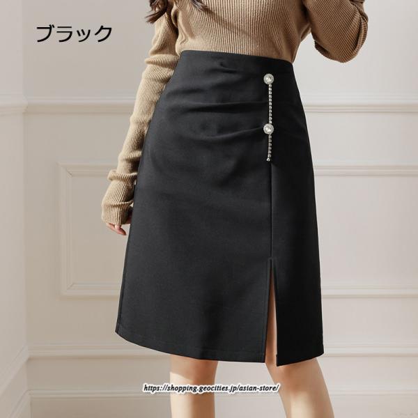 スカート | レディース ひざ丈 膝丈 オシャレ カジュアル Aライン スリット キレイめ 着痩せ 2022新作 通勤 通学 50代 秋冬コーデ 20代 30代 40代