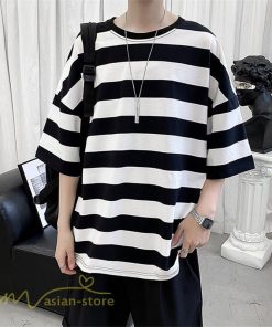 Tシャツ | カットソー 半袖トップス メンズボーダー カジュアル クルーネック ゆったり 夏新作 夏服 シンプル おしゃれ 大きいサイズ 5分袖