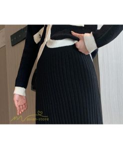 スカート | マタニティ秋 冬 レディース マタニティウェア 妊婦服 産前 産後 シンプル 無地 きれいめ リブニット ゆったり ハイウエスト ウエスト調整