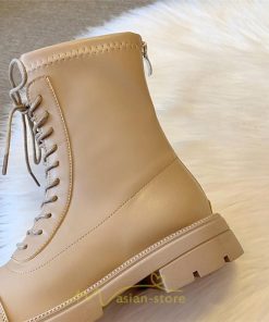 ショートブーツ | ブーツ レディース トレンド ミドル 厚底 袴ブーツ 黒 レースアップ 編み上げ カーキ オフホワイト 通勤 オフィス 通学 歩きやすい 疲れにくい