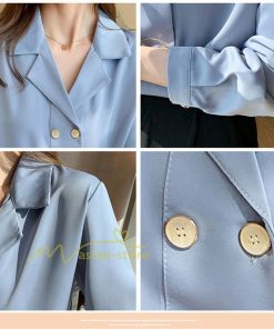 シャツ・ブラウス | ブラウス レディース 長袖ブラウス 春秋 オフィスブラウス 白vネック オシャレブラウス シフォントップス 韓国風 大人 上品 通勤OL ゆったりシャツ 50代 40代