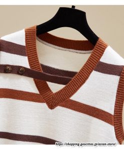 ベスト | ニットレディース トップス Vネック タンクトップ ノースリーブ 袖なし インナー ニット レイヤード風 20代30代 重ね着風 セーター 女ニット