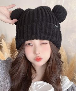 ニット帽 | くま耳レディース帽子 韓国風