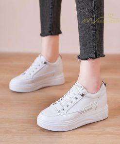 スニーカー | 白厚底レディース 運動靴 ローカットウォーキングシューズ 可愛い 軽量 白シューズ 靴 疲れない 美脚 防滑