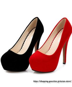 パンプス | 22.5cm-28cmハイヒール厚底ラウンドトゥ ストラップなし レディースシューズ ピンヒール 大きいサイズ 上品 大人 パーティー