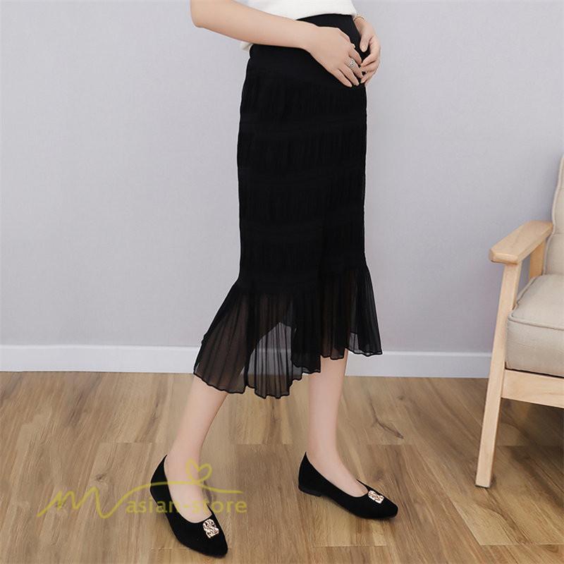 スカート | マタニティレディース Aラインロング丈 マタニティウェア 妊婦服 カジュアル 体型カバー 春 夏 ゆったり マタニティ ウエスト調整