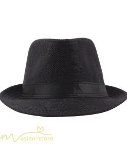 メンズ | 58cm帽子 UVカット 日焼け防止 ハット 紳士 中折れハット 麻 中折れ帽子 カジュアル 無地 ジェントルマン 20代 30代 40代 メンズタイル コーデ