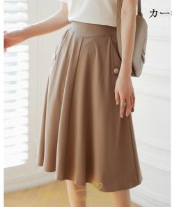 スカート | ひざ丈 レディース フレアミディアム春 秋 冬 大人 体型カバー 20代 30代 40代 OL ママ お出かけ デート 通勤 フェミニン 母