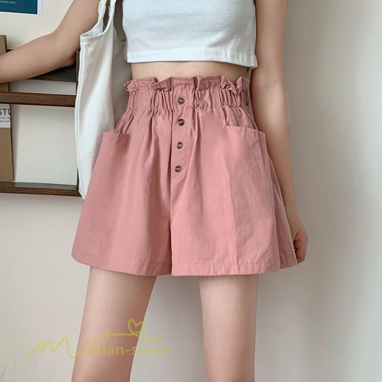 ショートパンツ | レディース サマーパンツ 夏コーデ 新作 おしゃれ ハイウエスト 無地 きれいめ 女性着 アウトドア ゆったり お出かけ パンツ ワイドパンツ 日常