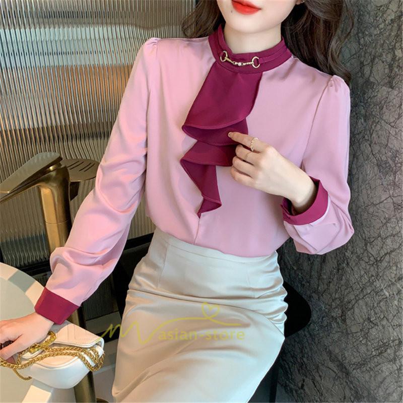 シャツ・ブラウス | ブラウス レディース 長袖 ブラウスシャツ ボウタイ フォーマル チュニック 大人 春 夏 春夏 フォーマル スーツ トップス 20代 30代 2022作 OL 高級感 母 ママ