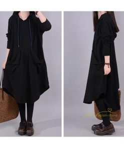 マキシ | ロングワンピース レディース 秋 ワンピース ゆったり パーカーワンピース マキシ丈 ロングワンピース カジュアル 着痩せ 2021 長袖ワンピース 体型カバー