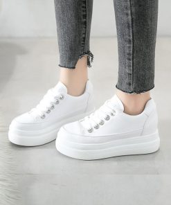 スニーカー | 厚底シューズ レディース 厚底 レースアップ ラウンドトゥ ウォーキングシューズ 靴 白 シューズ 厚底スニーカー ローカット スポーツ 黒