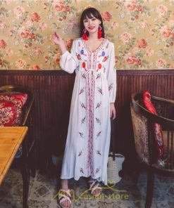 マキシ | ワンピース レディース ロングワンピース ロング丈 マキシ丈 綿麻 長袖 Vネック 花柄 体型カバー ゆったり ゆるっとワンピース リネン 夏 シンプル 秋 かわいい