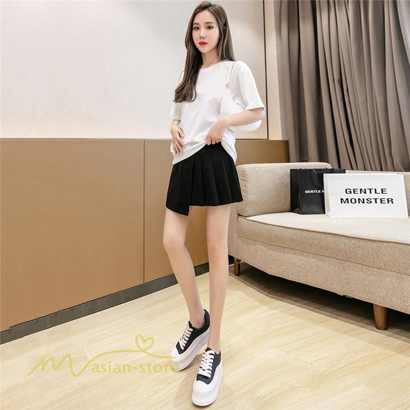 スカート | マタニティ ショート丈 レディース プリーツ 無地 マタニティ夏 サマーカジュアル 産前産後 着痩せ マタニティウェア 通気性 上品