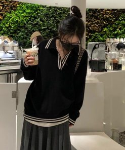 ニット・セーター | ポロカラーニットトップス レディース秋冬