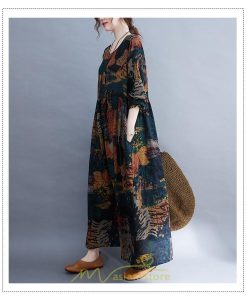 マキシ | 大きいサイズ レディース ワンピース コットン マキシ丈 細魅せ 着痩せ 丸首 サイドポケット 夏 秋 秋服 マキシワンピ 秋用 ゆったり ロング ぽっちゃり